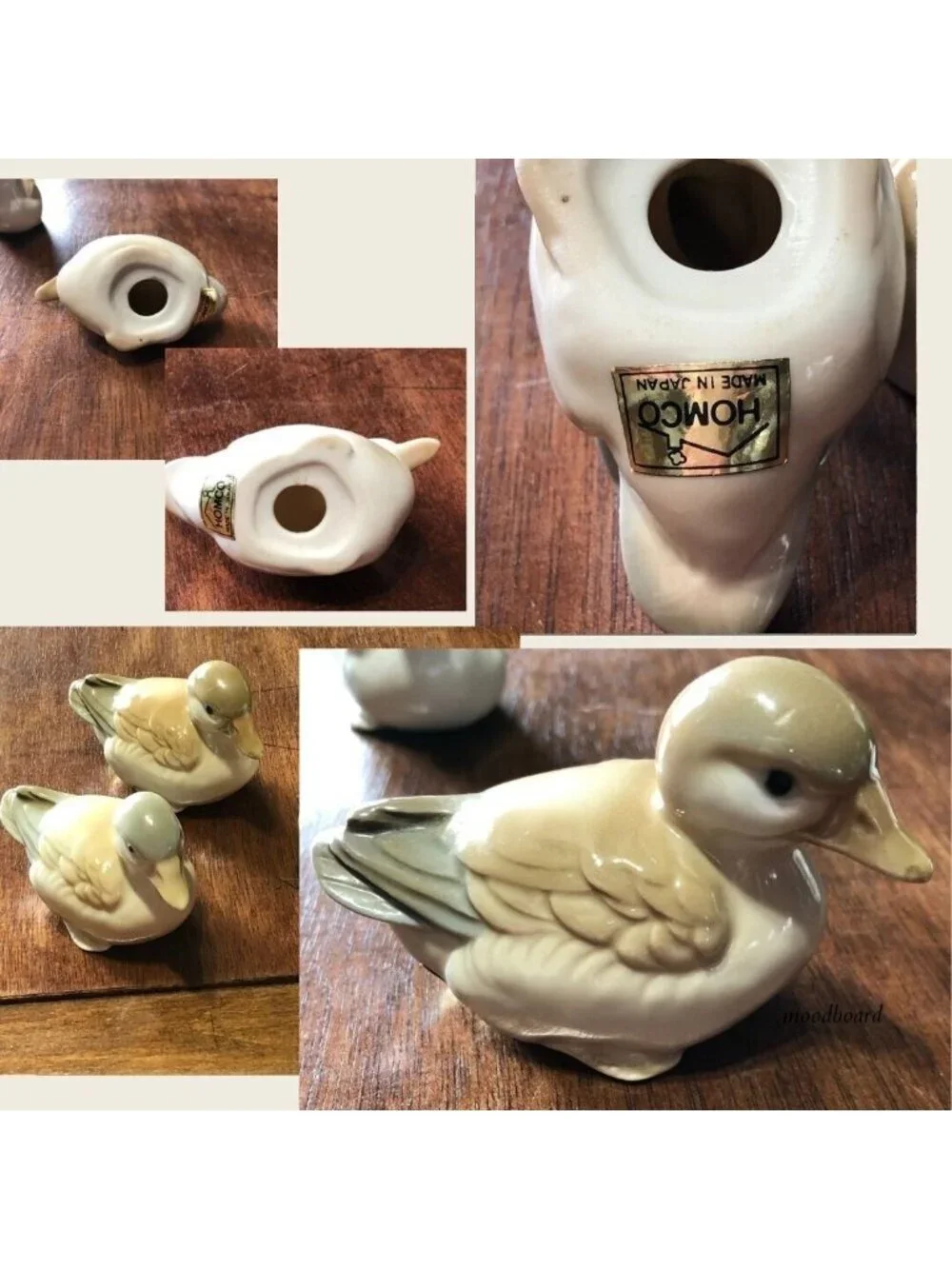 Vintage Homco Japan Porcelain Ducks lot of 3 Small 3